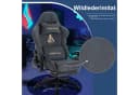 ANDYOU Gaming-Stuhl Alcantara Grau Ergonomisch 200kg Bild 3