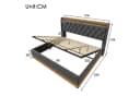 TavilaEcon Boxspringbett Grau 360° LED USB Typ-C Bild 1