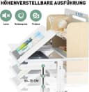 JOYLDIAS Kinderschreibtisch Höhenverstellbar mit Bücherregal und Schubladen Bild 3