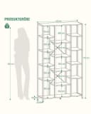 HZUANERI Bücherregal 6 Ebenen 15 Ablagen Schwarz 30x100x170cm Bild 1