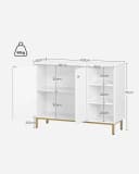 HZUANERI Badezimmerschrank Weiß mit 2 Türen und verstellbarem Regal Bild 1