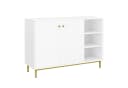 HZUANERI Badezimmerschrank Weiß mit 2 Türen und verstellbarem Regal Bild 2