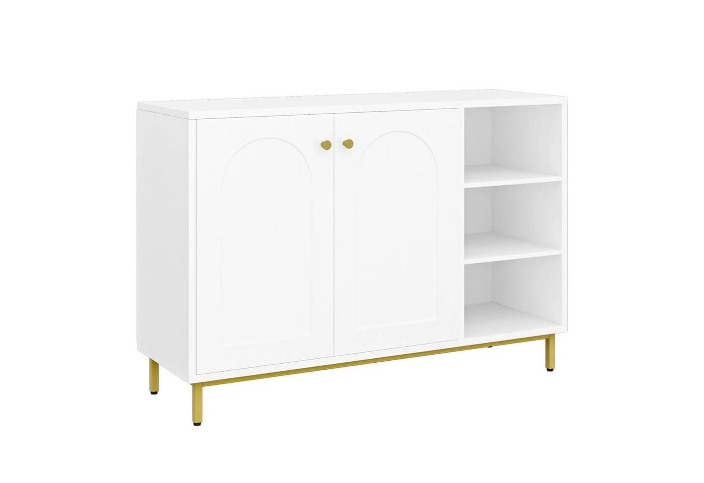 HZUANERI Badezimmerschrank Weiß mit 2 Türen und verstellbarem Regal - Bild 2