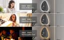 WDWRITTI LED Badspiegel mit Uhr und Speicherfunktion 55x80cm Bild 4