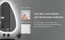 WDWRITTI LED Badspiegel mit Uhr und Speicherfunktion 55x80cm Bild 5