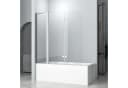 Hopibath Badewannenfaltwand 3-teilig Duschwand 150cm/160cm 6mm Nano Glas Bild 2