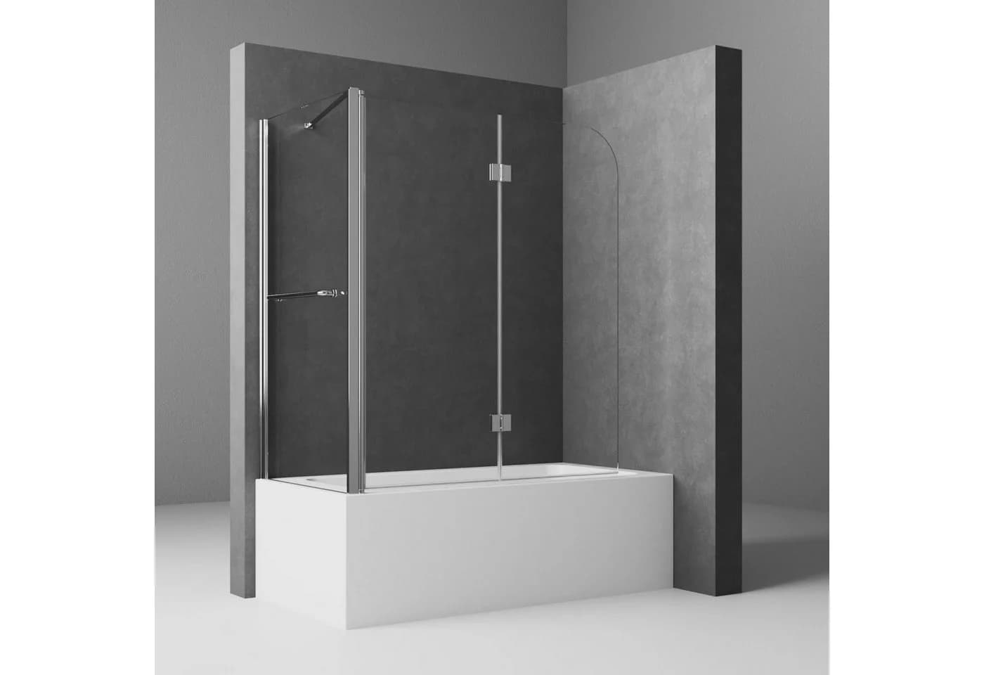 Boromal Badewannenaufsatz mit Nano-Glas & Handtuchhalter - Bild 2