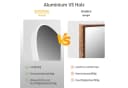 Boromal Wandspiegel Weiß Aluminiumrahmen HD-Optik Bild 4