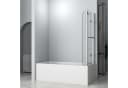 Hopibath Badewannenfaltwand mit Seitenwand 120cm 75cm ESG Glas Nano Bild 1