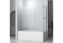 Hopibath Badewannenfaltwand mit Seitenwand 120cm 75cm ESG Glas Nano Bild 2