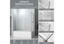 Hopibath Badewannenfaltwand mit Seitenwand 120cm 75cm ESG Glas Nano Bild 3