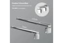 Boromal Duschwand-Stabilisationsstange Schwarz Chrom 73-123cm 360° Drehbar Bild 4