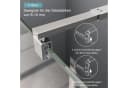 Boromal Duschwand-Stabilisationsstange Schwarz Chrom 73-123cm 360° Drehbar Bild 5
