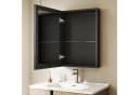 HOPIBATH Badezimmerspiegelschrank Aluminium Schwarz Matt Bild 1