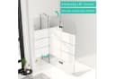 Hopibath Badewannenfaltwand 3-teilig Milchglas Bild 1