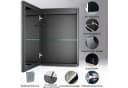 WDWRITTI Spiegelschrank 40x60 cm Bad Schwarz Alu mit Beleuchtung Bild 4
