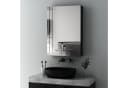Boromal Badspiegel mit Schrank Schwarz Eckig Aluminium Bild 2