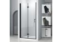 Hopibath Duschwand faltbar 5mm ESG Glas Aluminium Schwarz Bild 2