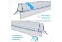 Boromal Duschdichtung 2 Set Ersatzdichtung für 4/5/6mm Glas, 100 cm Bild 3