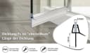 Boromal Duschdichtung 2 Set Ersatzdichtung für 4/5/6mm Glas, 100 cm Bild 4