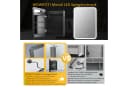 WDWRITTI Spiegelschrank Schwarz mit LED-Beleuchtung und Anti-Fog Bild 1
