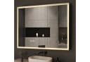 WDWRITTI Badspiegel Spiegelschrank mit Beleuchtung 80x12,5x60cm 2 Türen Dimmbar Anti-Fog Alu-Schranktür Doppelseitiger Spiegel IP44 Bild 2