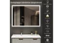 WDWRITTI Badspiegel Spiegelschrank mit Beleuchtung 80x12,5x60cm 2 Türen Dimmbar Anti-Fog Alu-Schranktür Doppelseitiger Spiegel IP44 Bild 3