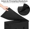FABATO Wäschekorb 60L Beige/Schwarz Schmaler Wäschekorb mit Deckel Bild 5