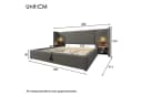 TavilaEcon Boxspringbett Grau mit Nachttisch und Ladefunktion Bild 1