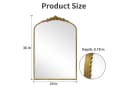G-LEAF Bogen-Wandspiegel Barockstil Gold Metallrahmen Bild 4
