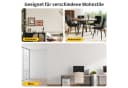 TavilaEcon Esstisch Rund Walnussfarben Metallische Schwarze Beine Bild 4