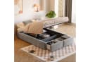 TavilaEcon Boxspringbett Grau Polsterbett ohne Kopfteil Bild 2