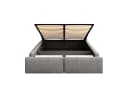 TavilaEcon Boxspringbett Grau Polsterbett ohne Kopfteil Bild 5