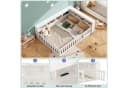 TavilaEcon Kinderbett Modern mit USB-Ladestation & Stauraum Weiß/Grau Bild 5