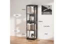 BROTTAR Glasvitrine Ausstellungsschrank mit Glastür 4-stufig Schwarz LED-Beleuchtung Bild 4