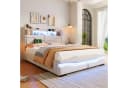 TavilaEcon Boxspringbett Polsterbett Beige/Grau Bild 2