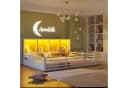 TavilaEcon Kinderbett Zaunbett 140x200 cm LED-Beleuchtung Weiß Bild 2