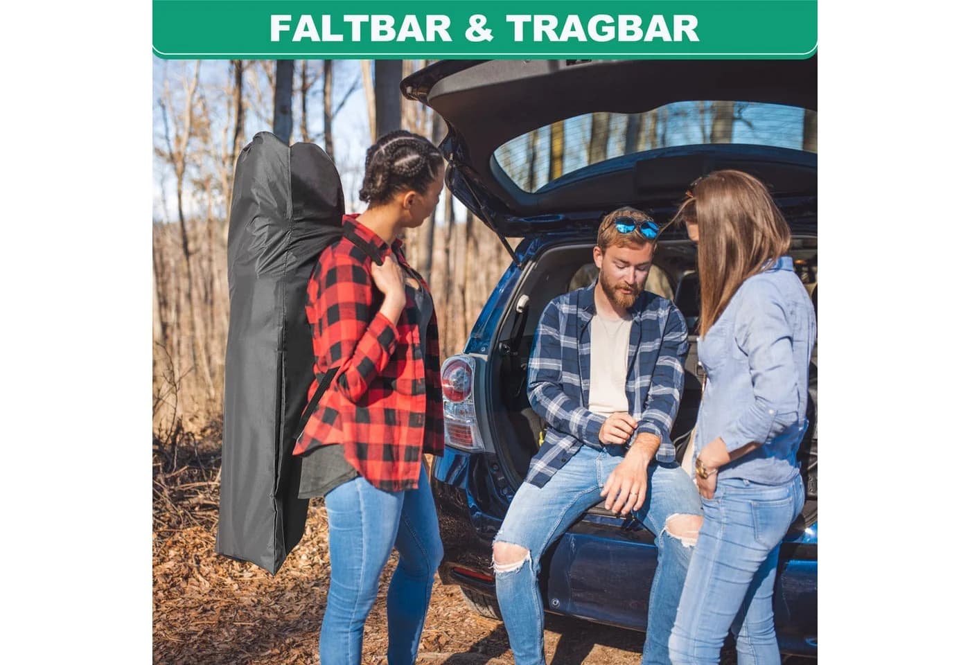 Meulbaty Klappbett Grau Stahlrahmen Oxford-Stoff - Bild 5