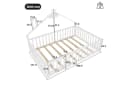 TavilaEcon Kinderbett Flachbett Traumhaus-Design Kiefernholz 140x190cm Bild 4
