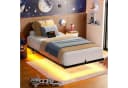 FABATO Metallbett Schwebebett Schwarz 90x200 cm Bild 2