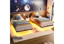 FABATO Metallbett Schwebebett Schwarz 90x200 cm Bild 3