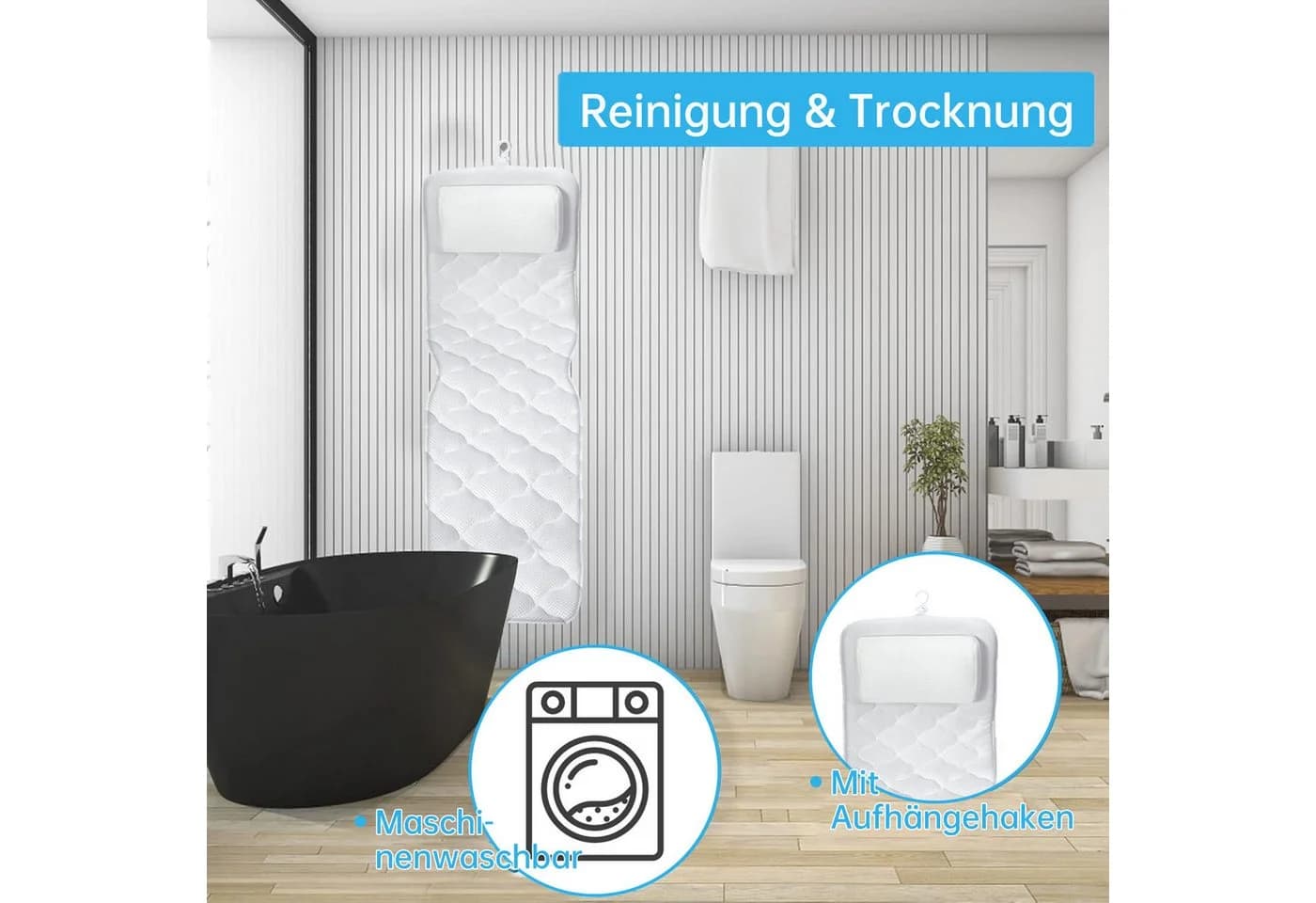 Refined Living Badewannenkissen mit Nackenstütze & 4D-Mesh - Bild 5
