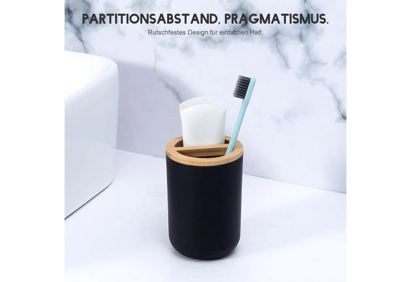 Refined Living Badaccessoire-Set 6St Schwarz Matt - Bild 4