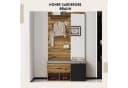 SeedWave Garderobe mit Schuhschrank, Bank & Spiegel, Moderner Holzoptik Bild 1