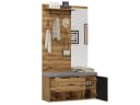 SeedWave Garderobe mit Schuhschrank, Bank & Spiegel, Moderner Holzoptik Bild 2