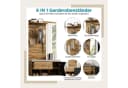 SeedWave Garderobe mit Schuhschrank, Bank & Spiegel, Moderner Holzoptik Bild 4