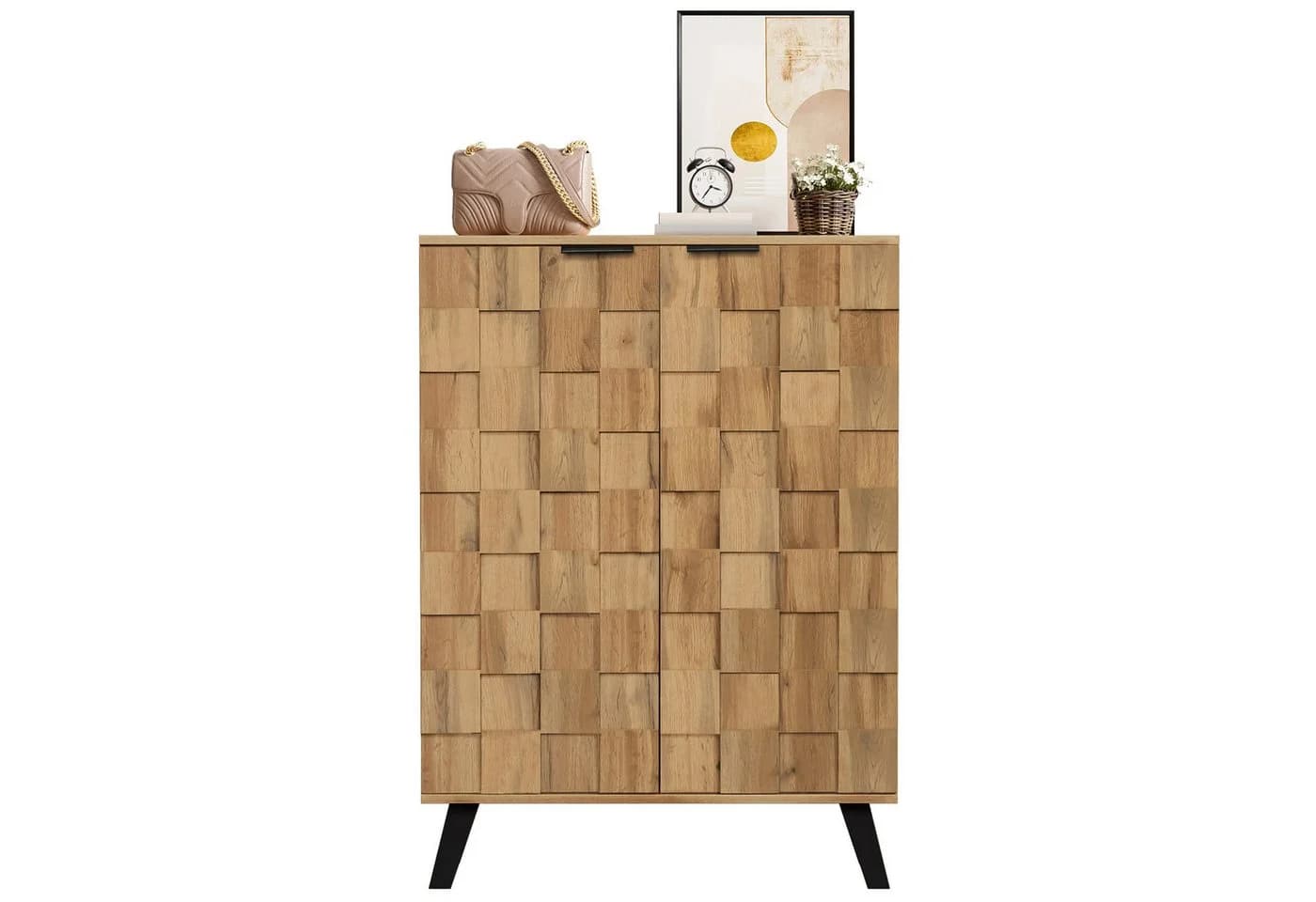 SeedWave Schuhschrank Holzoptik 5 Fächer Dämpfung - Bild 2