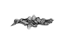Jumpeak Wanddekoobjekt Abstrakte Linie Metall Wanddekor, Welle, Abstraktion, 90x30cm Bild 2