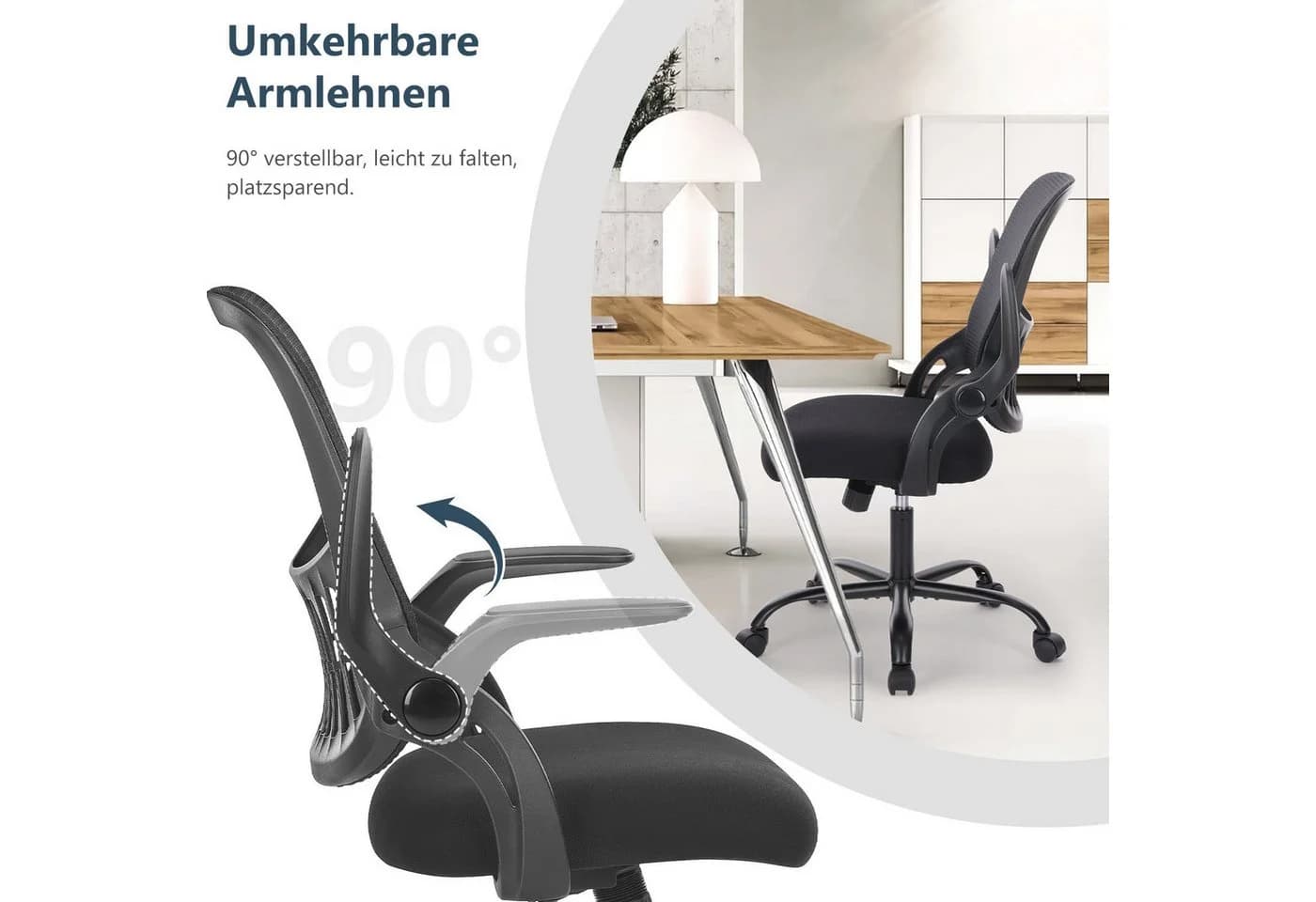 IDEASY Armlehnstuhl Chefsessel Bürostuhl Schwarz - Bild 5