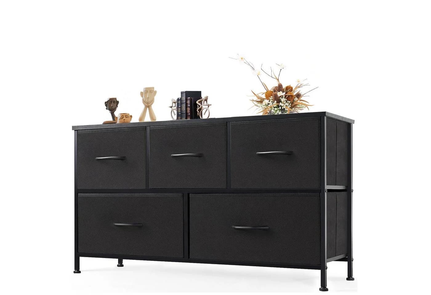 IDEASY Schubkastenkommode Frisiertisch, Schlafzimmerschrank-Organizer mit 5 Schubladen